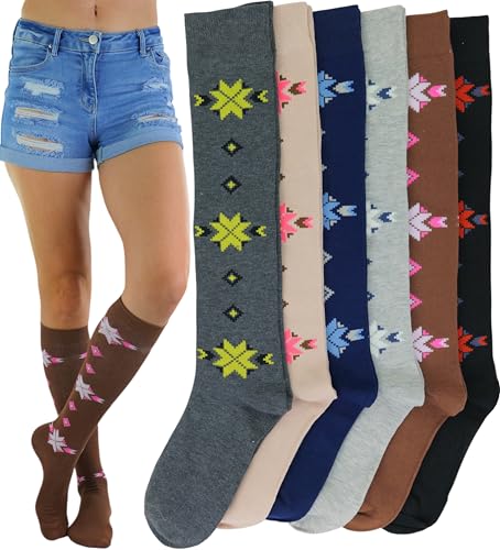 Image of ToBeInStyle Women's Pack of 6 or 12 Knee High Socks