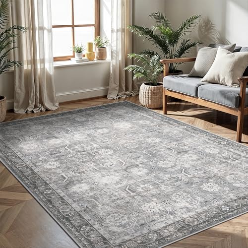 Woodbruy 5x7 Boho Modern Washable Rug