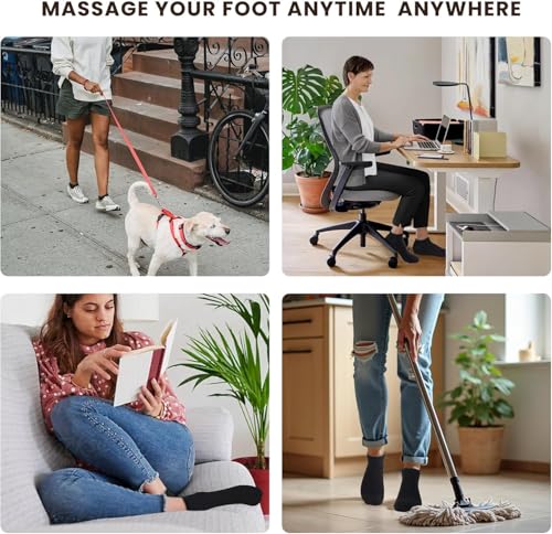 Acupressure Socks Reflexology Foot Massage for Women Men Acupuncture Socks with Pressure Point, Gifts for Busy Mom Elders Massaging Convenient and Efficient Size 17-18