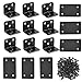 Set di 15 Staffe Angolari a forma di L (9 Pezzi) Staffa Angolare Piatta (6 Pezzi) In Acciaio Inox, Staffa ad Angolo Retto, Staffa Heavy Duty Che Unisce Riparazione Piastra Staffa Dritta (Nero)