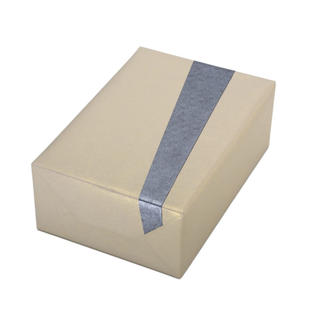 Geschenkpapierrolle XXL perlglanz champagner/graphit 50 cm x 200 m | 70 gr. / m² Blauer Engel Secare Geschenkpapier große Rolle | HUTNER