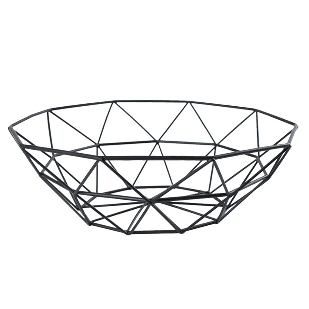 Myxjx A Fruit Bowl, Iron Mesh Woven Kitchen Countertop Fruit Bowl Vegetable Decorative Holde(A)