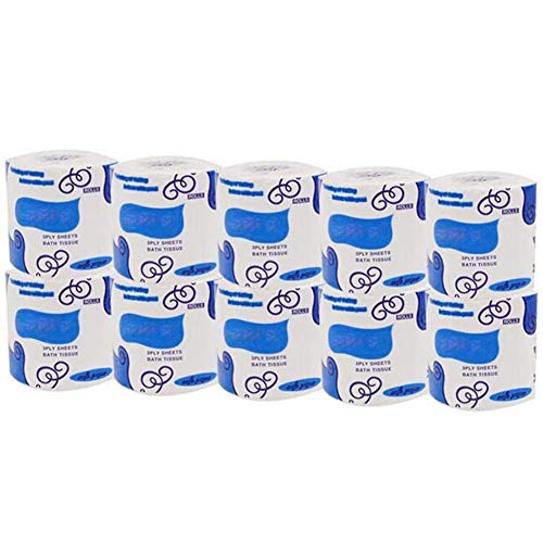 Ultra GentleCare Toilet Paper, 4-Ply Standard Rolls Toilet Paper Soft Skin-Friendly No Fragrance Bath Tissue Paper for Commercial Household-10 Rolls (3-PLY 10 Rolls)