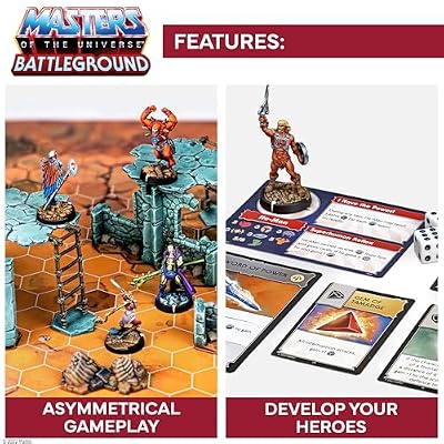 Archon Studio Masters of The Universe Battleground RPG Wave 2 Legends of Preternia Expansion Set - Includes Game Board, Terrain Pieces, Tyrantisaurus Miniature and More - Ages 14 Years +