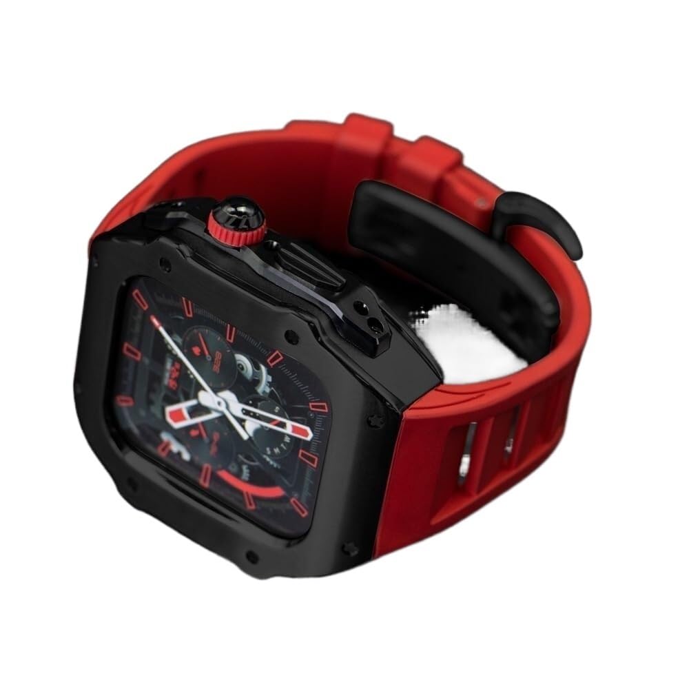 Kit de modificación RM para Apple Watch Ultra con correa de silicona premium y acero resistente 8