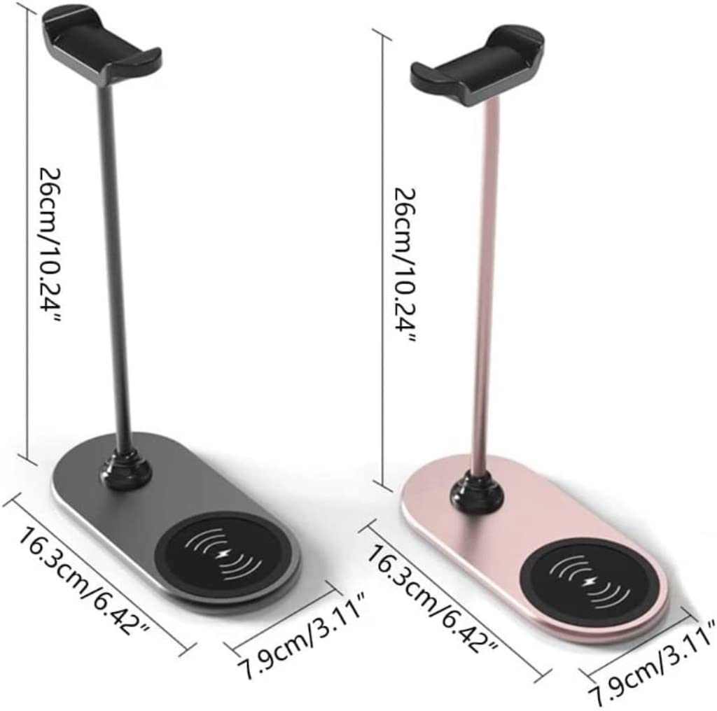Soporte Auriculares Soporte Para Auriculares Antiarañazos Estación De Carga Rápida De 15 W Estante De Exhibición Para Auriculares Soporte Para Auriculares Estante De Escritorio Soporte Cascos Gamer Me