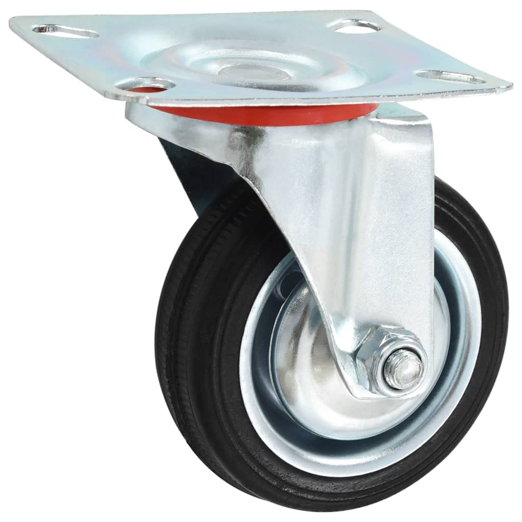 vidaXL 12x Lenkrollen Transportrollen Laufrollen Möbelrollen Schwerlastrollen Laufrolle Industrierolle Rollen Lenkrolle Möbelrolle 75mm Gummi Eisen