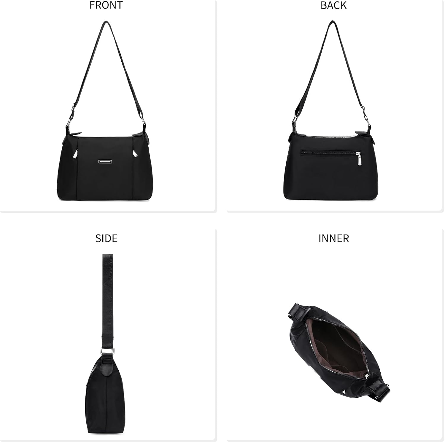 RNIEGA Handbag for Women Large Capacity Durable Crossbody Bag Portable Shoulder Bag with Compartments for Work, Travel