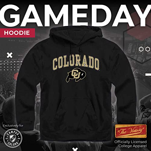Adult Arch & Logo Soft Style Gameday Hooded Sweatshirt (Colorado Buffaloes - Black, Large) #TOP2