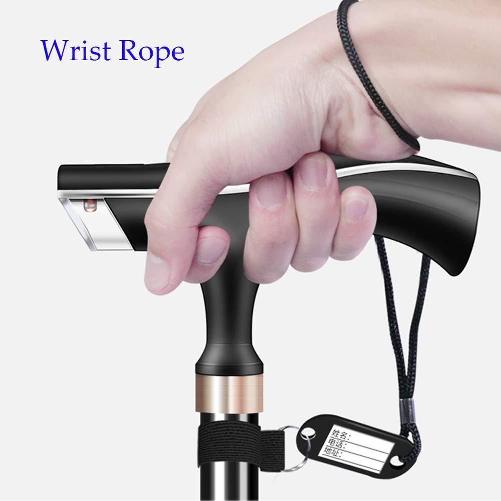 Bastones para Mujer Ligeros con Luz LED con Dispositivo de Alarma y 2 Bases Antideslizantes Interesting