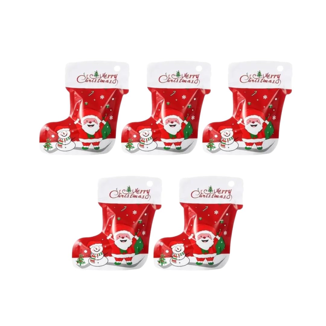 5pc Small Silver Foil Christmas Gift Bags Xmas Themed Chocolate Candy Bags Stockings Shape Ziplock Fancy Chritstmas Wraps Cookie Bags for Presents Goodies Gifts Wrapping Decoration Supplies 5pc Small Silver Foil Christmas Gift Bags Xmas Themed Chocolate Candy Bags Stockings Shape Ziplock Fancy Chritstmas Wraps Cookie Bags for Presents Goodies Gifts Wrapping Decoration Supplies