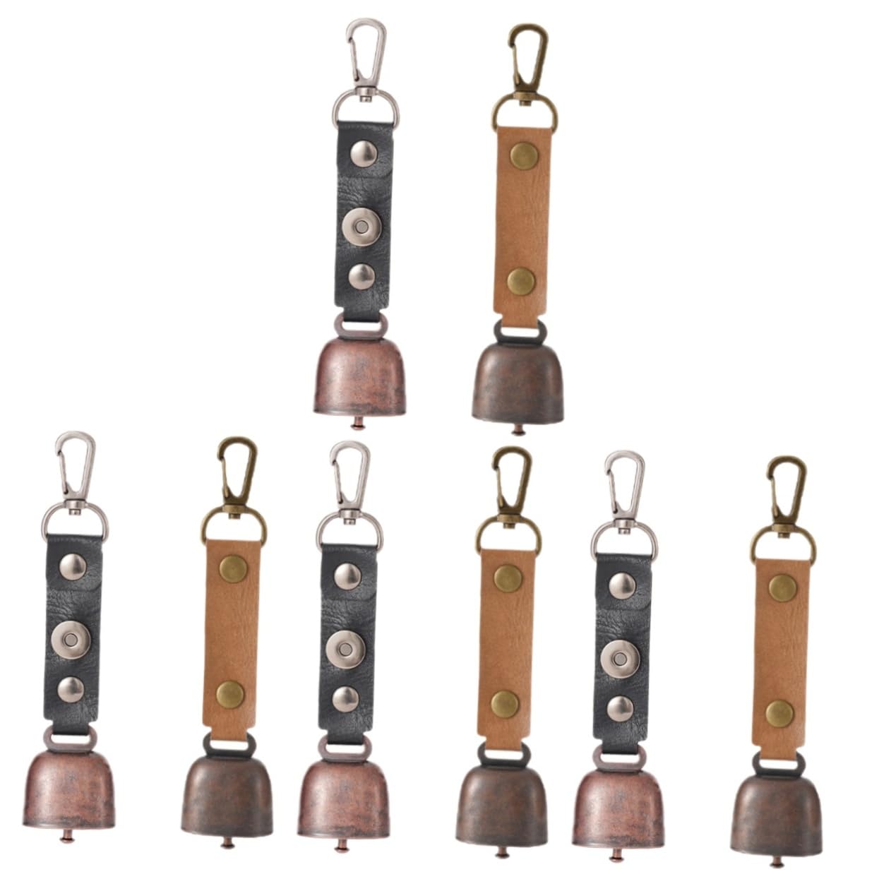 Cloche metallique de randonnee et camping Mipcase - Lot de 4 cloches de plein air