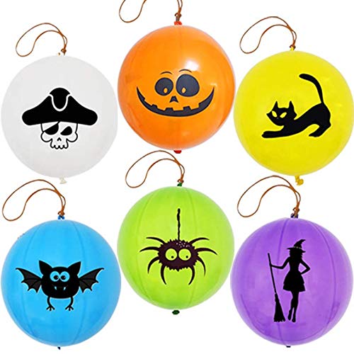 Halloween Punch Balloons for Kids Halloween Party Game Favor Supplies Decorations, 24pcs Halloween Balloons for Halloween Prize Punch Game Rewards, Trick or Treat Toys, Halloween School Classroom Game, Kids Goodie