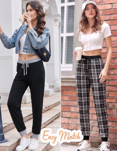 Ekouaer Women's Pajama Pants Comfy Lounge Pj Bottoms Soft Jogger Sleep Pant - image 5