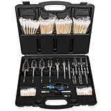 Bonbo Professional Diesel Injector-Seat Cleaning Kit 8090S on Cylinder Heads, Including Helix Brushes, Two-Stage Brushes, Bore Brushes and Swabs (Stainless Steel, 17-Pack)