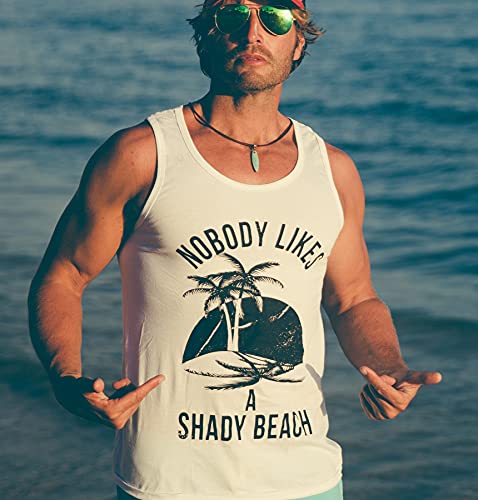 Tee sans manches homme Shady Beach gris clair chiné en taille M - 4