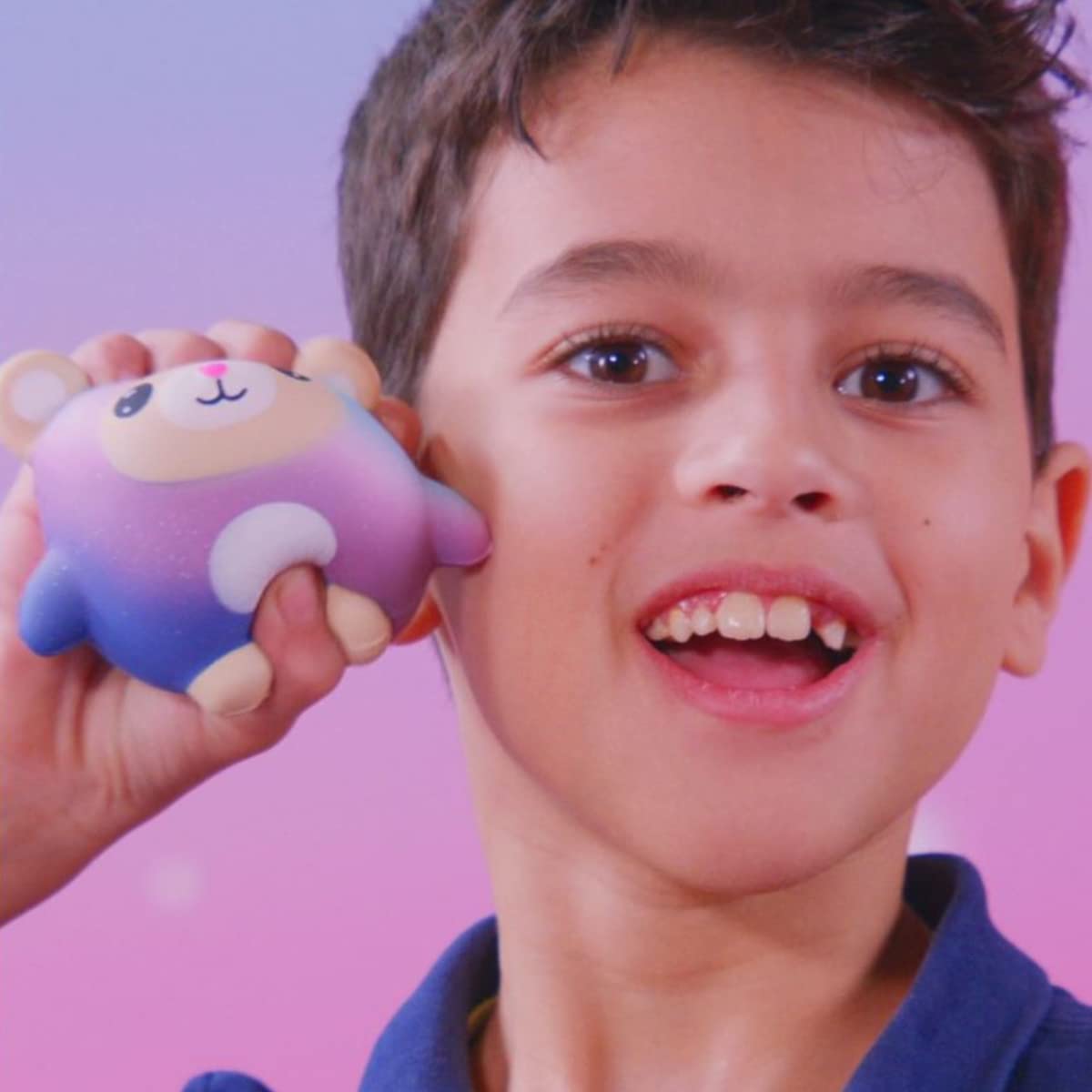 Sbabam, Doki Doki Squishy Galaxy and Rainbow, gry dla dzieci z kioskiem, zabawki Squishy, małe miękkie gumowe lalki, zestaw 3 saszetek, pomysły na prezenty dla dzieci, od 3 lat