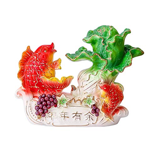 Art décoration de la maison poisson rouge en céramique artisanale