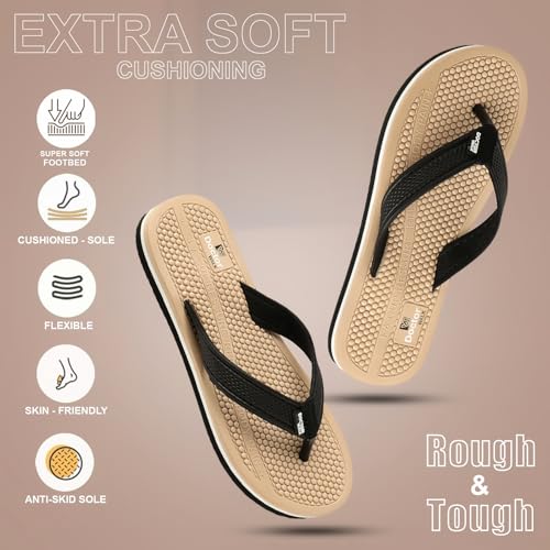 Image of Duosoft Flip Flop for Women | Soft Comfortable | Breathable | Fashionable | Stylish | Trendy | Super Soft | Lightweight | Anti-Slip Sole | Indoor & Outdoor |DW-35-Green