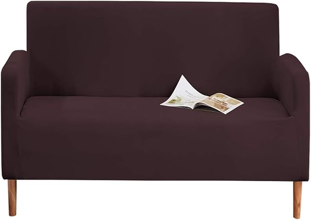 Trimming Shop Ultra Soft High Stretch Couch Cover 3 Seater Premium Sofa Slipcovers For Dogs and Kids Slip Resistance Furniture Protector Simple to Fit and Machine Washable, Chocolate