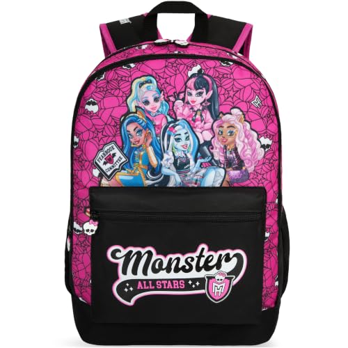 Get Trend Mochila Monster High para meninas, mochila escolar infantil de 45,7 cm