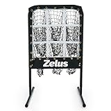 ZELUS Baseball Net with Target Pockets, Pitching Net with Strike Zone, Portable Pitcher Trainer Net, Height Adjustable Softball Baseball Training Equipment for Hitting and Pitching (9 Hole Black)