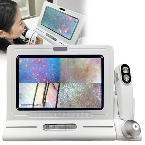 Microscopio detector de cuero cabelludo, HD de 11 pulgadas con aumento de 50X 200X para pruebas de piel de folículos pilosos y análisis inteligente
