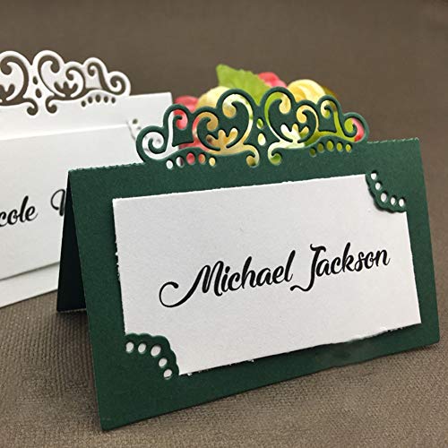 litty089 Matrices De Découpe, Porte-nom De Fente pour Carte Réglage De La Table Matrices De Découpe en Métal DIY Scrapbook Paper Craft Argent Cover