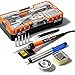 Soldering Iron Premium Kit, 60W Soldering Gun with Ceramic Heater, 12-in-1 Soldering Tool, Adjustable Temperature 200 to 450°C, Includes Soldering Iron Tip, Solder Wire, Pump and Paste