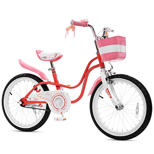 Image of Royalbaby Princess Girls Kids Bike 12 14 16 18 20 Inch Children Bicycle with Basket for Age 3-12 Years