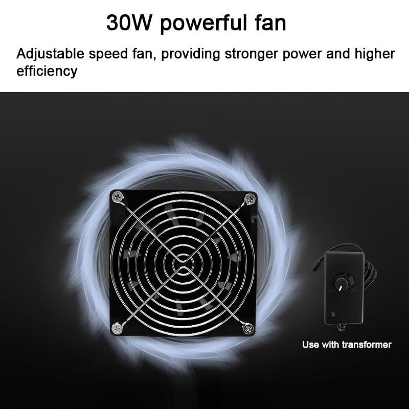 Pojemnik na kurz z 2 otworami ze zintegrowanym wentylatorem 30 W i oświetleniem LED, przenośna polerka do rzeźbienia i cięcia, bezpłatna instalacja, idealna do użytku warsztatowego (52 x 35 x 35 cm)