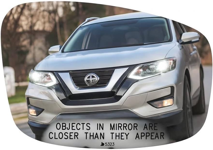 Burco 5323 Convex Passenger Side View Mirror Glass, OEM# 96365JK60B, Fits Infiniti G25 2011-2012, Infiniti G37 2008-2013, Infiniti Q40 2015, Snap Fit Replacement, Smooth Edges for Safety