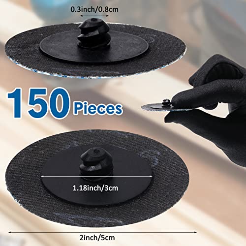 Image of Nuenen 150 Pcs Sanding Discs Die Grinder Sanding 2 Inch Grinding Disc for Surface Finish Grind Polish Burr Rust Paint Removal Use with Die Grinder(36 Grit)