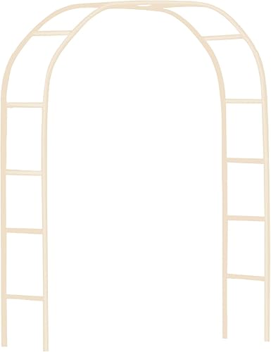 Purlyu Arco de jardín de acero para pérgola de metal, arco de boda de 7 pies 10 pulgadas de alto x 4 pies 6 pulgadas de ancho o 6 pies 5 pulgadas de