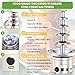 Flyseago Commercial Chocolate Fountain 5 Layers 18Lbs Large Chocolate Fondue Tower Stainless Steel Hot Chocolate Waterfall for Nacho Cheese Knob Control