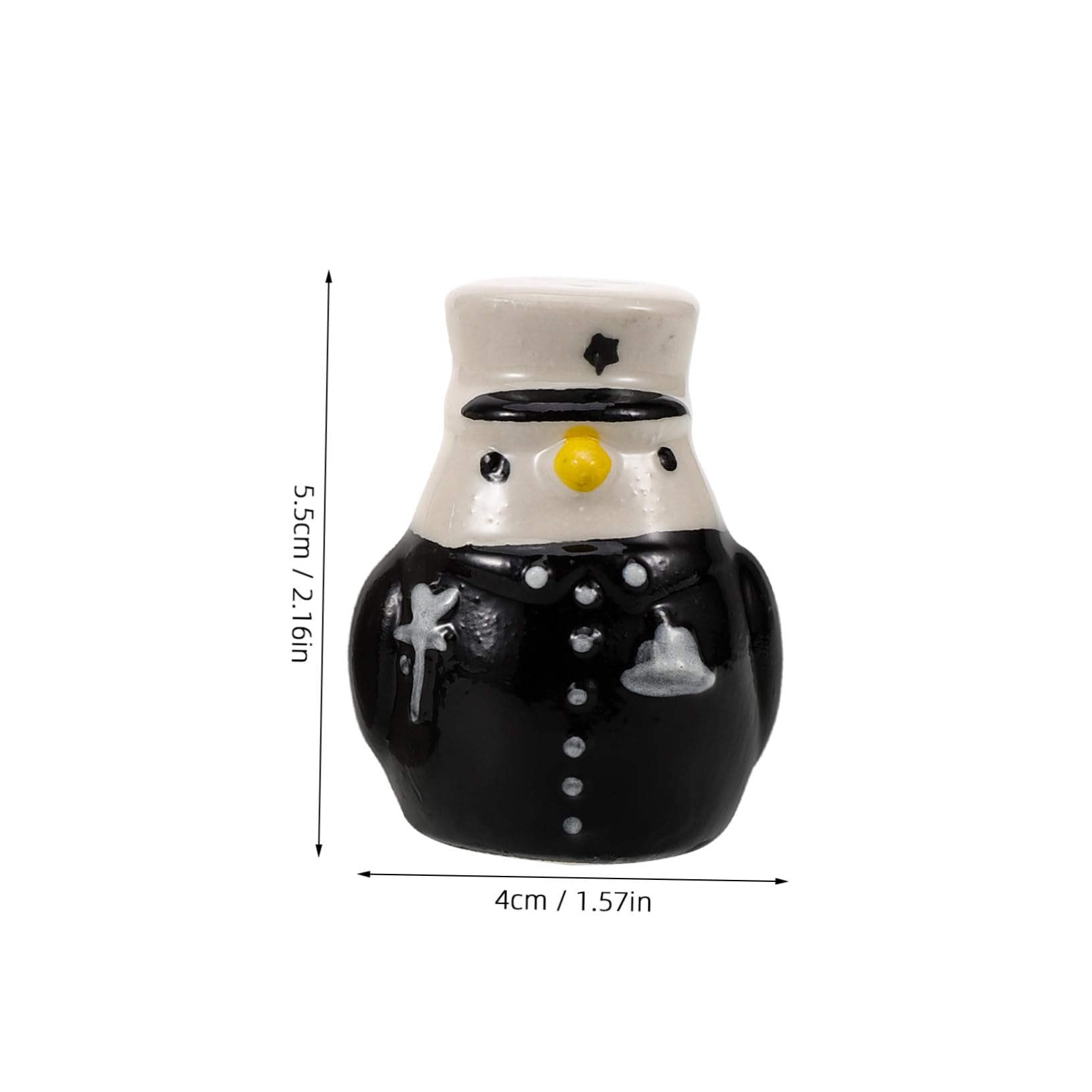 Wakauto 2Pcs Penguin Shape Ceramic Adorable Cartoon Condiment Containers for Seasoning Cute Kitchen Decor and Easy to Clean
