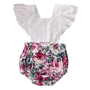 Borlai Meisjes Romper Baby Zomer Topjes Ruches Bloemen Peuter Casual Jumpsuit Bodysuit Kleding 0-18 Maanden
