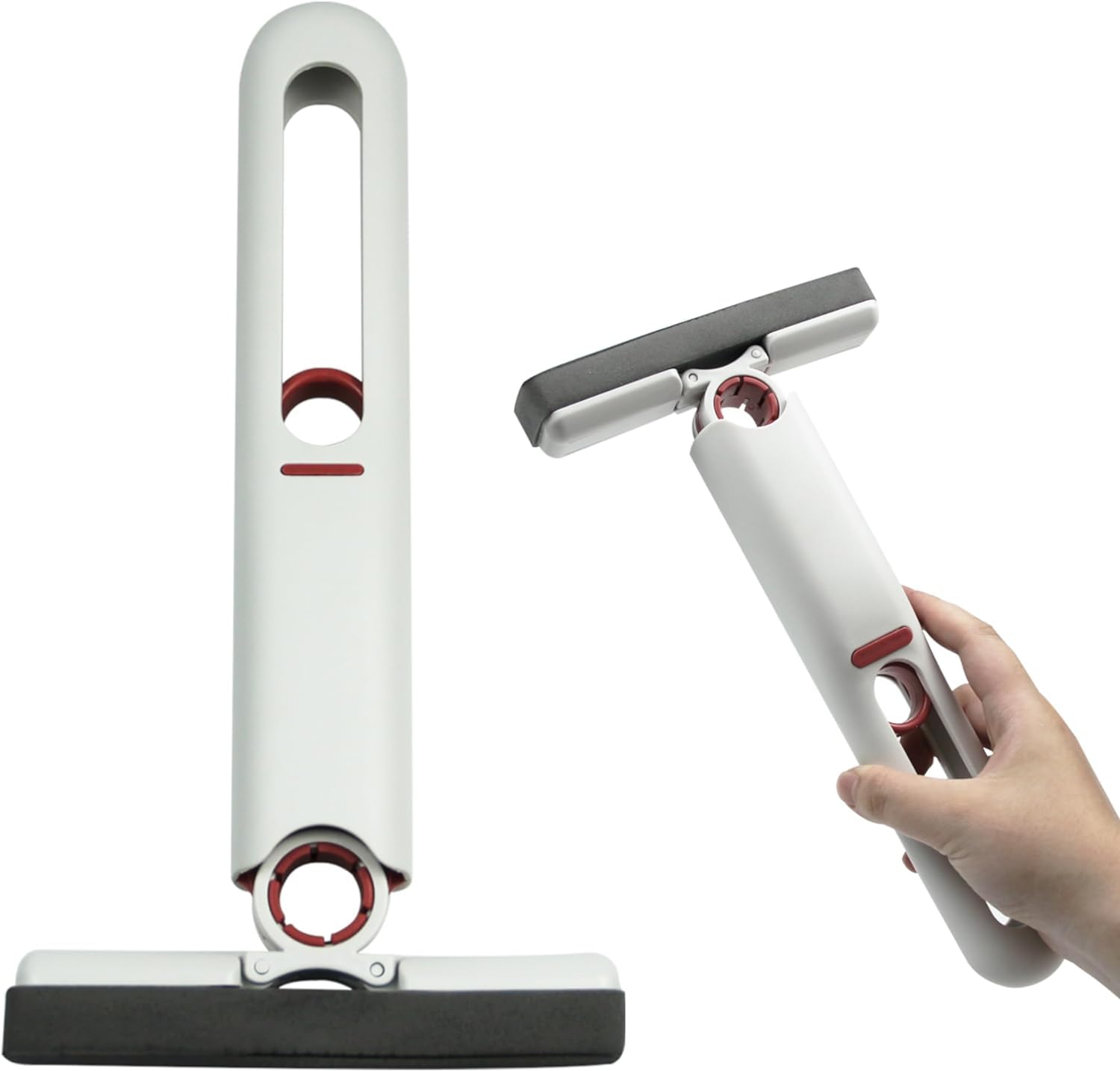 AWH Protable Mini Mop Sponge Mop - Self Squeeze Mini Mop Small Mop Suitable for Kitchen, Bathroom, Living Room, Dorm, Car and Glass - WHITE