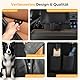 MZROT Hundedecke Auto Rückbank, 4-IN-1 Autoschondecke Hunde Autositz Rückbank Seitenschutz Wasserdicht & Kratzfest Hundematte Autositzbezug Universal für PKWs, LKWs und SUVs, 145 x 137cm (Schwarz)
