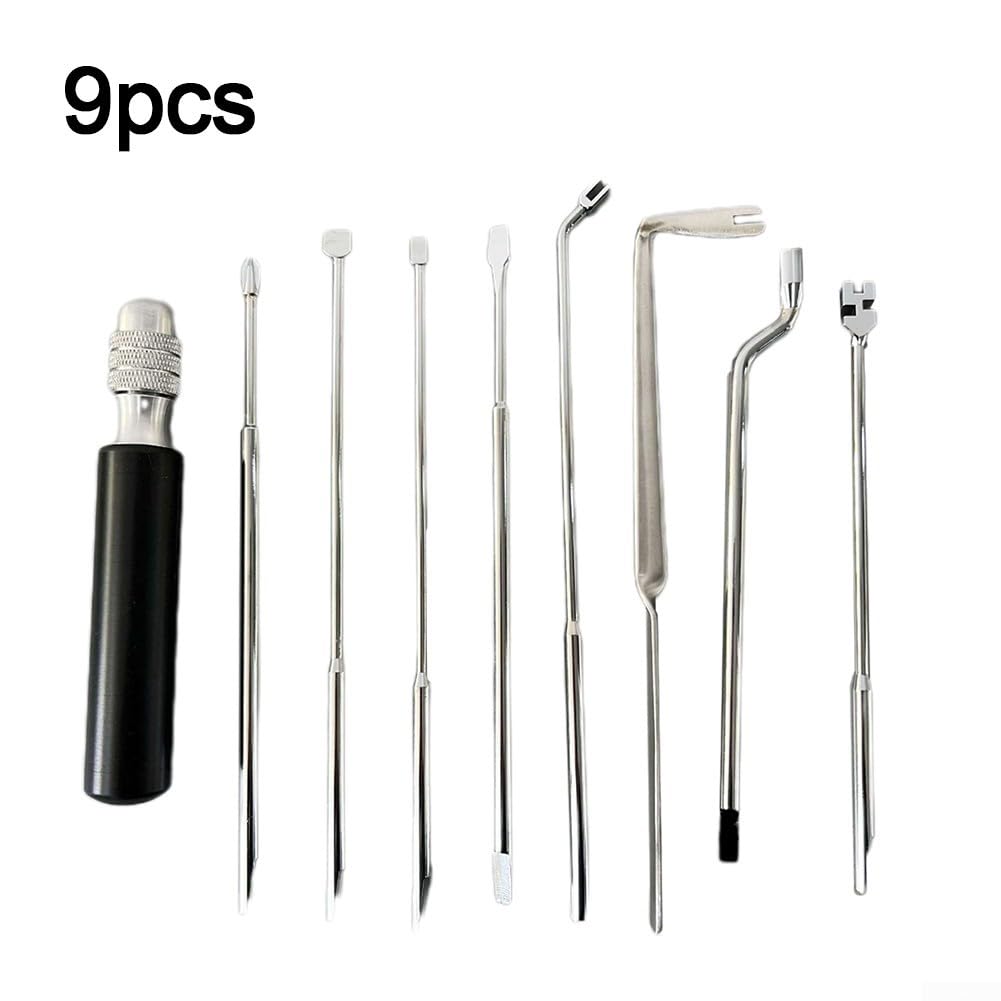 Professional 591213 Kit d'outils d'accordage avec clé d'accordage pour l'entretien des instruments à cordes (12 pièces)