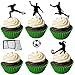 JeVenis Set di 24 decorazioni per cupcake da calcio, palline, cupcake, per calcio, feste, sport, decorazioni per feste