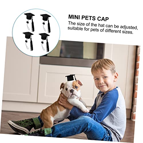 Set Sombrero de Graduación y Corbatín Mini para Perros miniatura 3