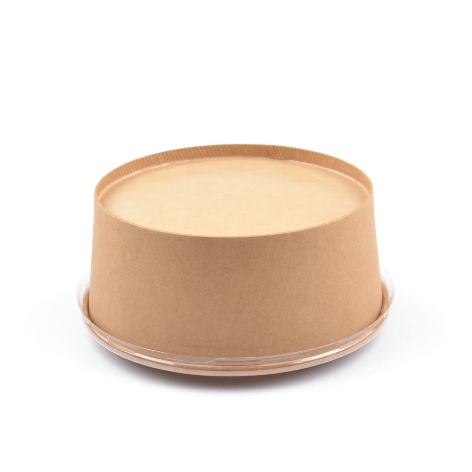 150 Stück Kraft Salatschalen mit Deckel, rund, 750 ml Salatbox Paper Bowl Salat to go Schale Salat-Bowl Hartpapier Salad Cups Salatbecher Kartonschale