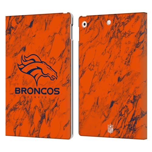 Étui en cuir iPad 10.2 Denver Broncos de style marbré élégant