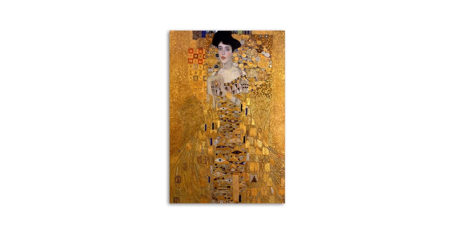 GUSTAV　KLIMT、クリムト、扇を持つ婦人、希少な画集より、新品高級額 クリムト最晩年の肖像画「扇を持つ婦人」が136億円で落札