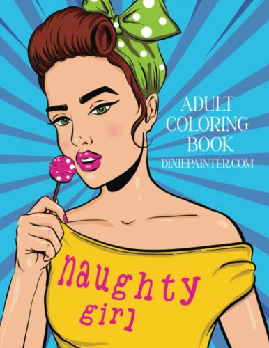 Naughty Girl Adult Coloring Book