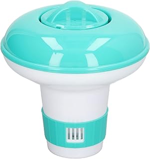 Dispensador Automático de Produtos Químicos para Piscina Flutuante, Produtos Químicos de Cloro para Teste de água Dispensador Reutilizável de Cloro para Piscina, Flutuador para