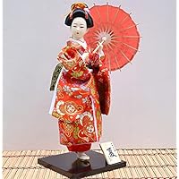Amazon.co.jp: 日本人形 歌舞伎人形 ミニ 芸者 着物にんぎょう お土産