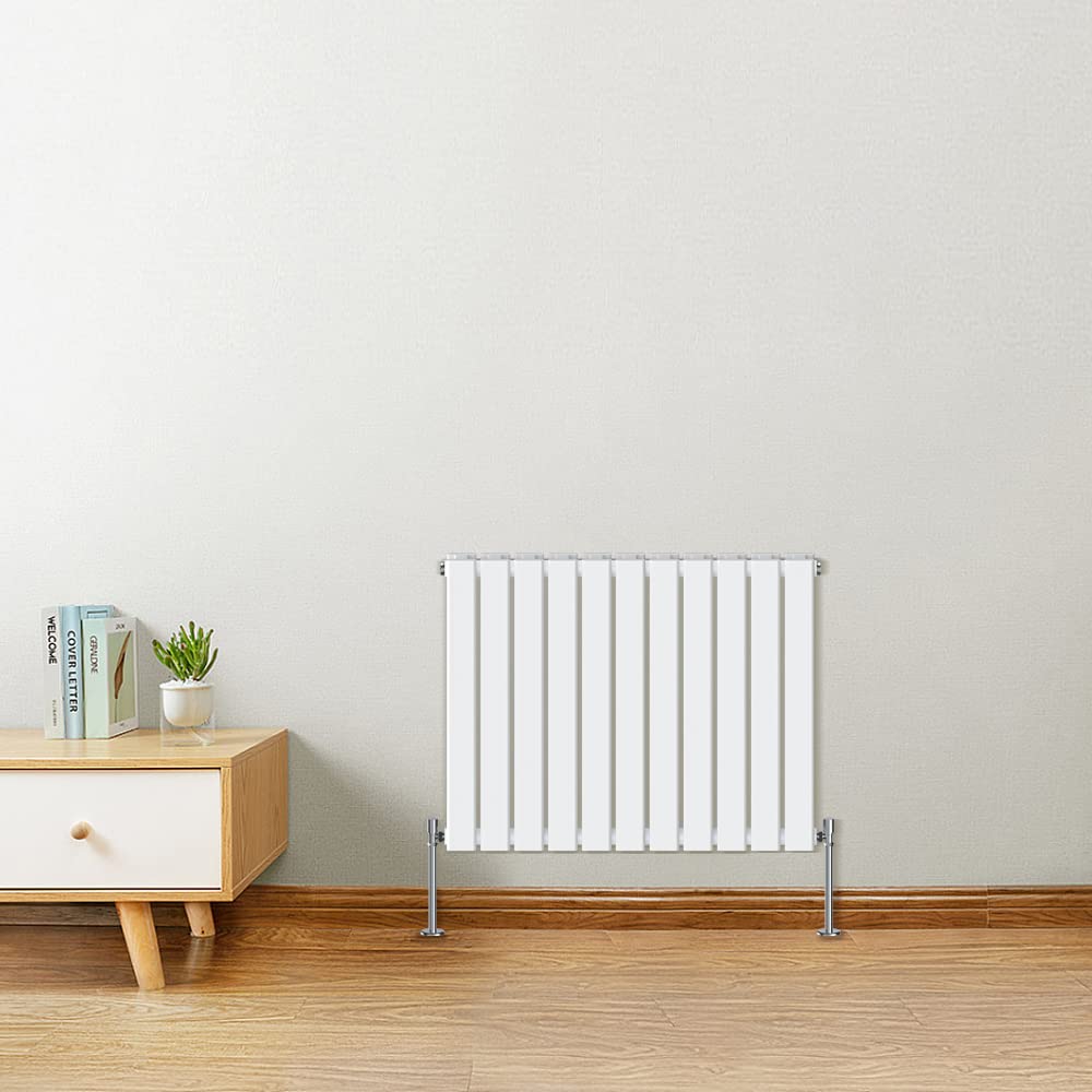 Warmehaus White 600 X 750Mm Horizontal Designer Radiator Flat Panel Modern Heating Double Column Radiator