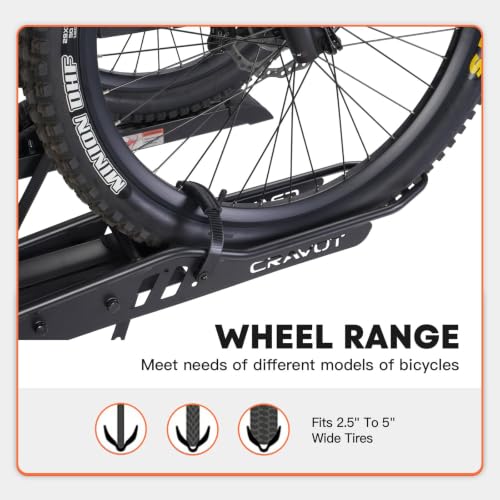 Image of CyberRack 300lbs Ebike Rack with Ramp for 2 Ebike | , Heavy Duty Foldable Electric Bike Racks for Tow Hitch Heavy Electric Bike Carrier, Up to 5-inch Fat Tire 2'' Receiver